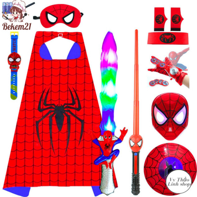 (จัดส่งรวดเร็ว) Spider Man Superman Toys ถุงมือคอสเพลย์ Spider-Man Web Shooter Toys for Boys