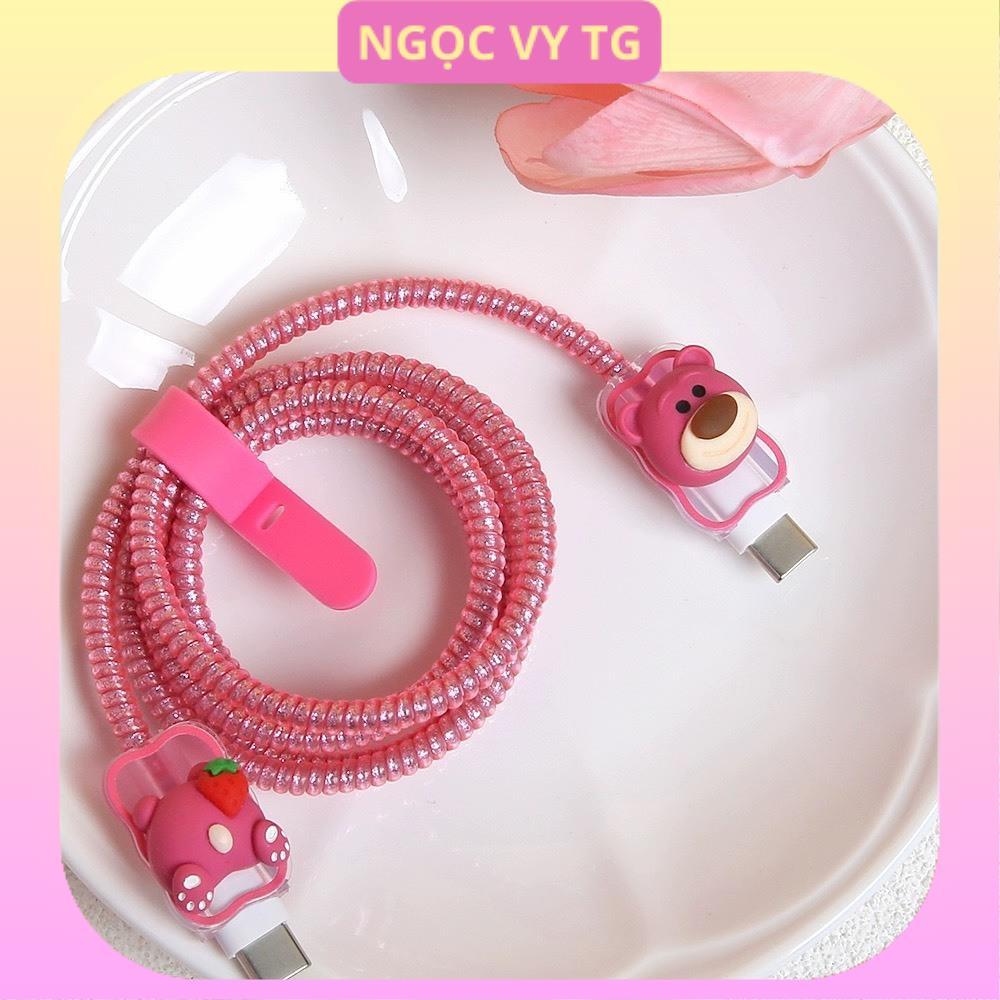 [การป้องกันสายชาร์จ 99 รุ่น] อุปกรณ์ป้องกันสายชาร์จ ลวดดิ้น 1 ม.4 คุณภาพสูง สําหรับ Iphone Series Ty