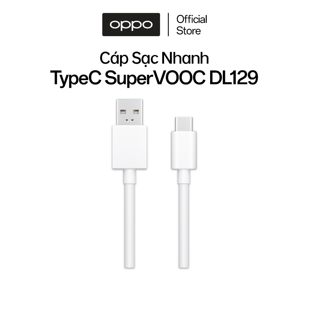 OPPO Type C 80W Super VOOC DL129 สายชาร์จเร็ว - สินค้าของแท้ รับประกัน 12 เดือน