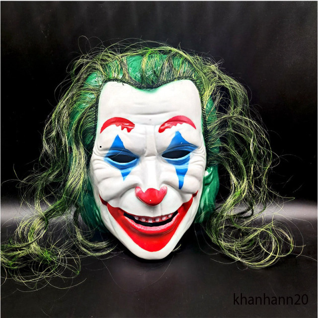 Joker หน้ากากเสื้อเด็กคอสเพลย์พลาสติก Joker ภาพยนตร์ตัวละครผู้ใหญ่ปาร์ตี้ฮาโลวีนเครื่องแต่งกาย