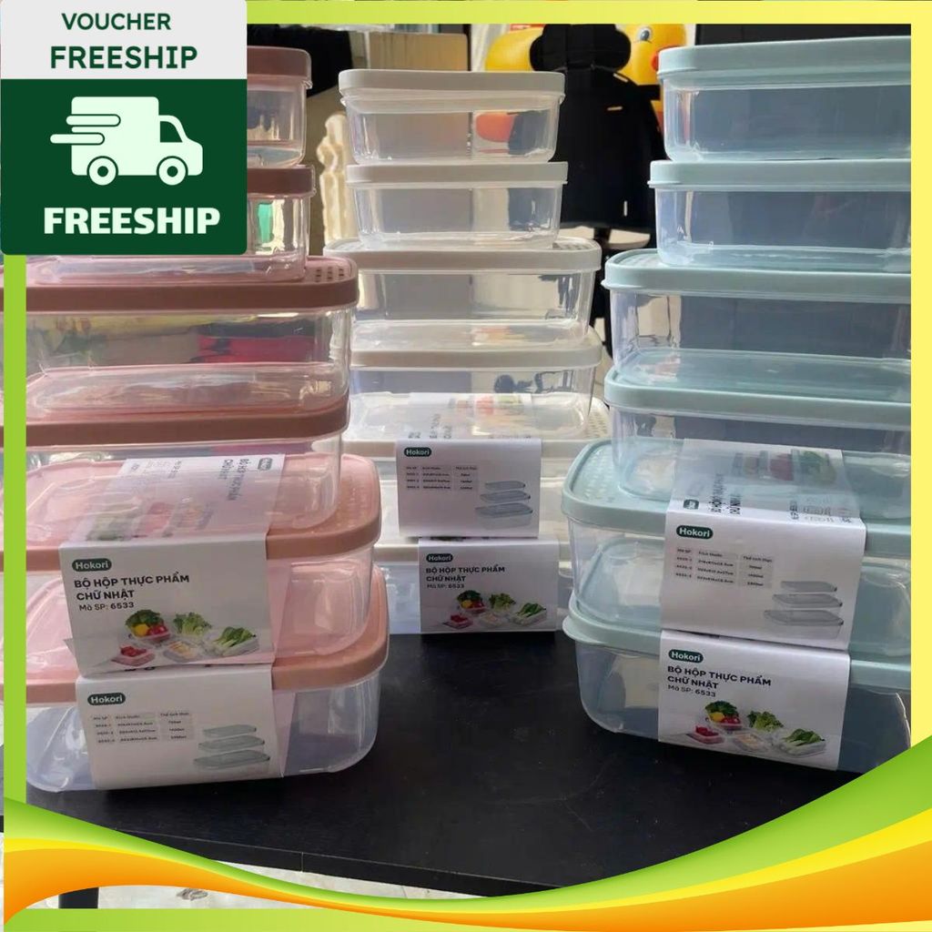 ชุด 6- 9- 12 กล่อง 2300ml, 1400ml, 700ml สําหรับตู้เย็น (เวียดนามแท้)