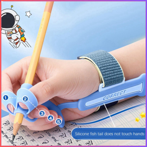สะดวก Anti-Wrist Hook Posture Correction Pencil Holder สําหรับเด็ก [Study - Store]