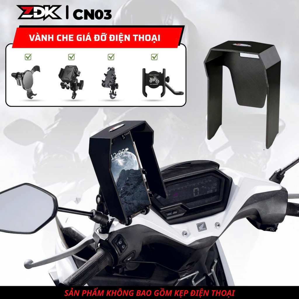 ที่บังแดดสําหรับคลิปหนีบโทรศัพท์ ZDK CN03 ขอบพลาสติกพิมพ์ลาย 3ง แข็งแรงและหนา (ไม่รวมคลิปหนีบโทรศัพท