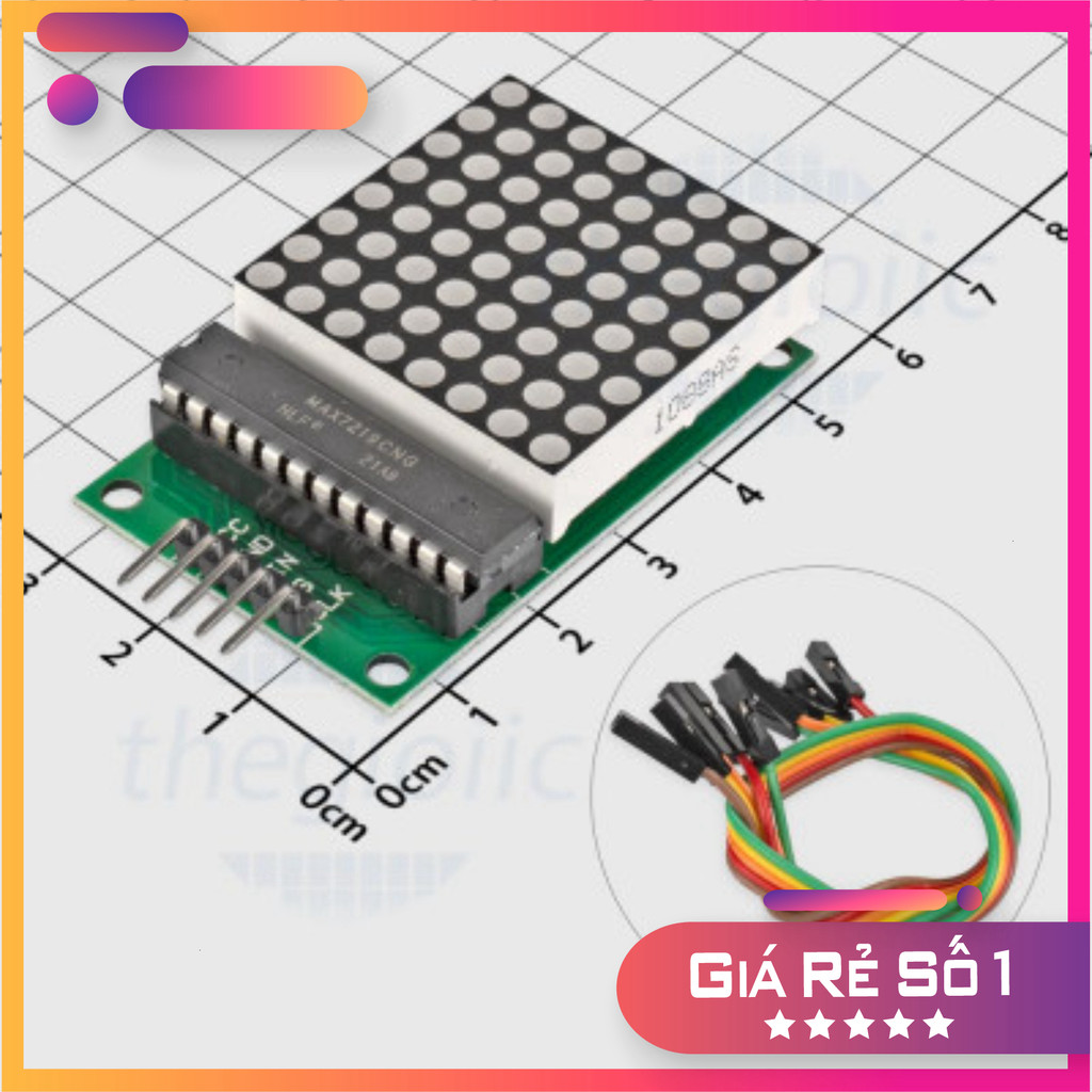 โมดูล LED Matrix 8x8 MAX7219 5VDC Truong Giang ส่วนประกอบ 86