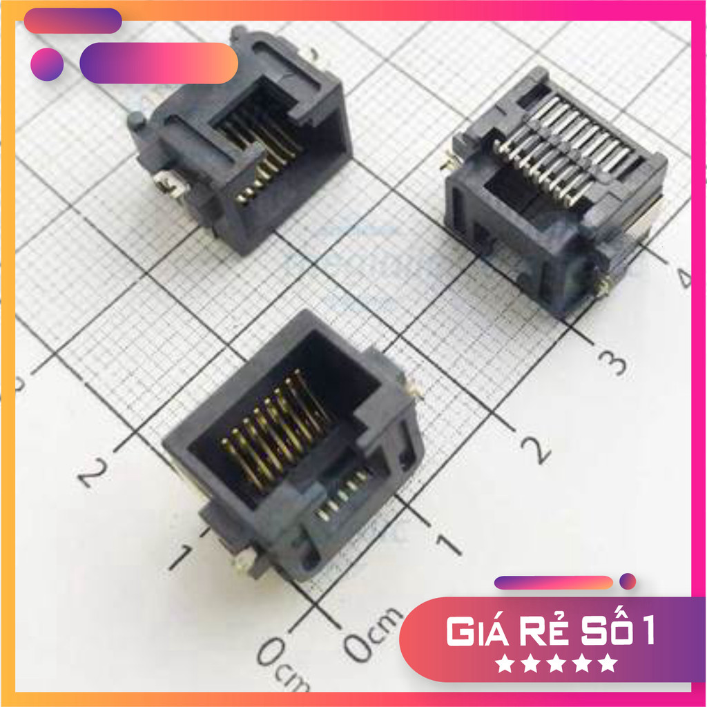 [5 ชิ้น]- พอร์ตหญิง RJ45 8P8C 8 Pins SMD V2 Truong Gaiang ส่วนประกอบ 86