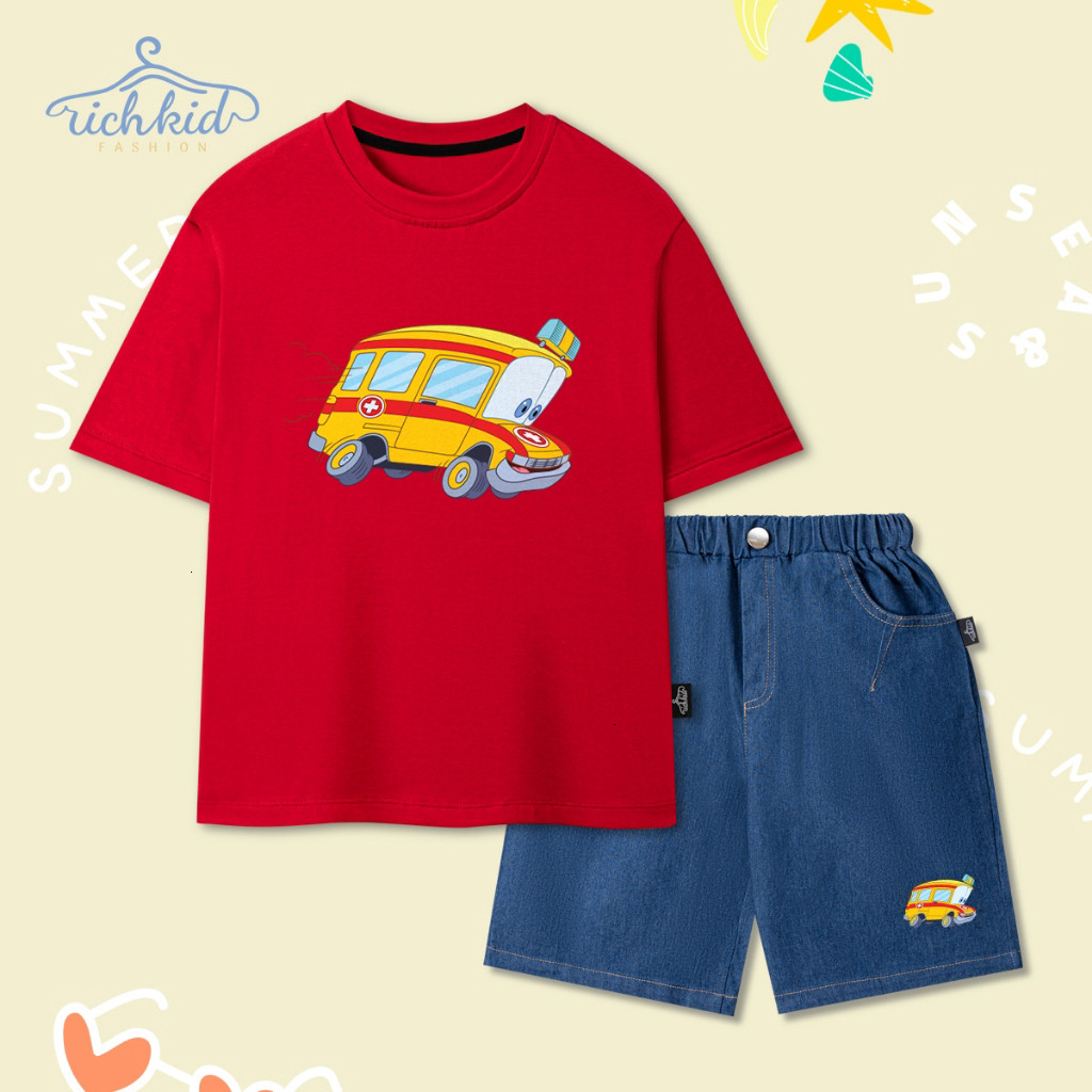 (UPGRADE VERSION) เสื้อผ้าฝ้ายเด็กชาย ยีนส์กระดาษ เนื้อนุ่ม โปร่ง ทรง CAR (O4 +O8)