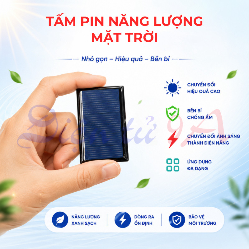 แผงโซล่าเซลล์ขนาดเล็ก แผงโซล่าเซลล์จิ๋ว ขนาด 65x48mm 1V-6V ขับเคลื่อนมอเตอร์ led...
