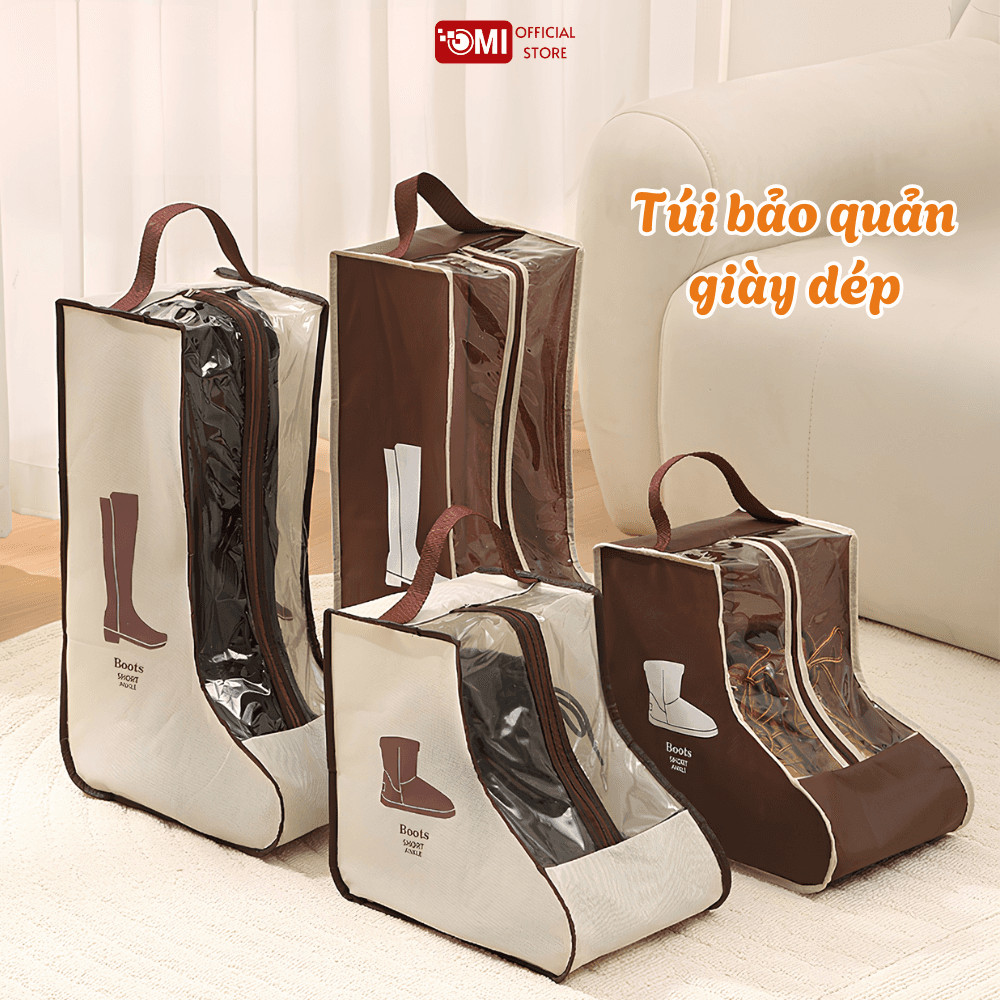กระเป๋ารองเท้ากันฝุ่น OMI Premium, กระเป๋าเก็บรองเท้าแบบใสดีไซน์หรูหรา