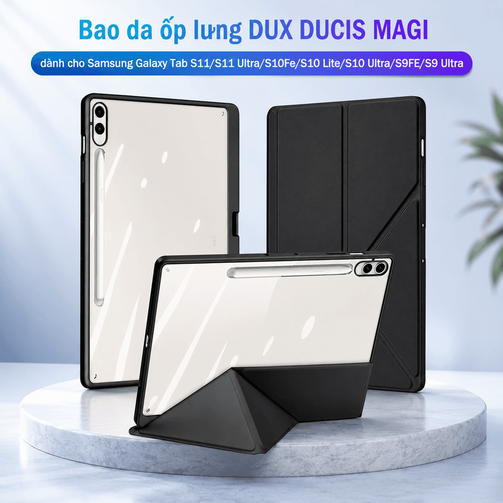DUX DUCIS MAGI เคสหนังสําหรับ Samsung Galaxy Tab S11,S11 Ultra,S10Fe,S10 Lite,S10 Ultra/S9FE/S9 Ultr