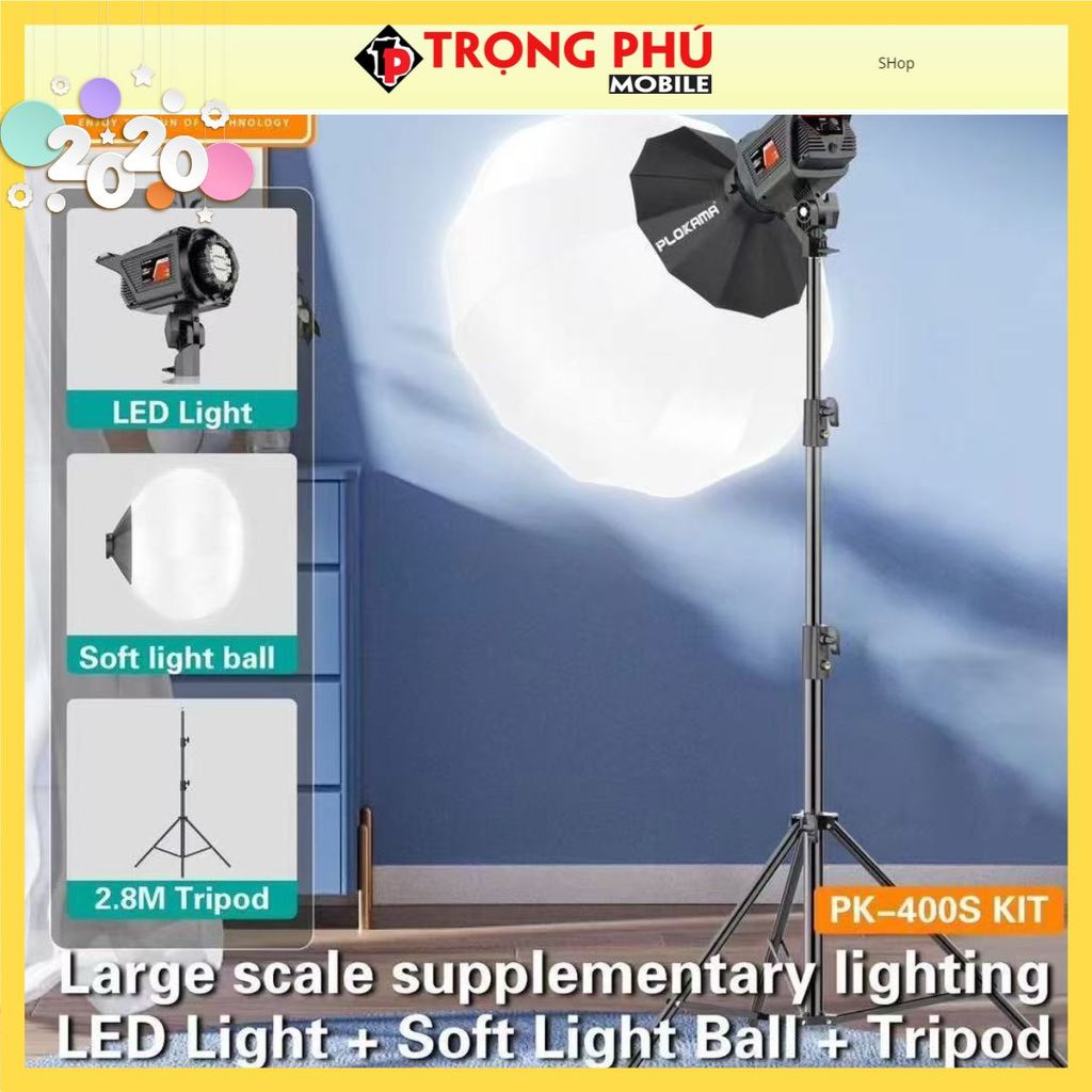 PLOKAMA PK-400s 200W ฮู้ดถ่ายรูปสว่างเป็นพิเศษ Shop