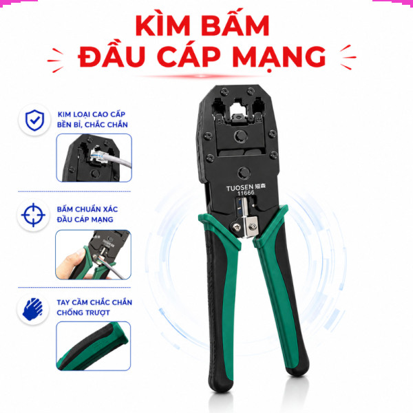 คีมย้ําสายเคเบิลเครือข่าย - TOUSEN Green