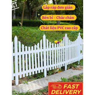 Hàng rào nhựa NAGO lắp ghép đơn giản, Hàng rào sân vườn ngoài trời (50x20cm), (50x42cm), (61x33cm)