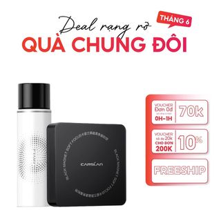 Combo xịt khoá nền Pramy nội địa Trung + phấn nén 2.0 kiểm dầu che phủ tự nhiên