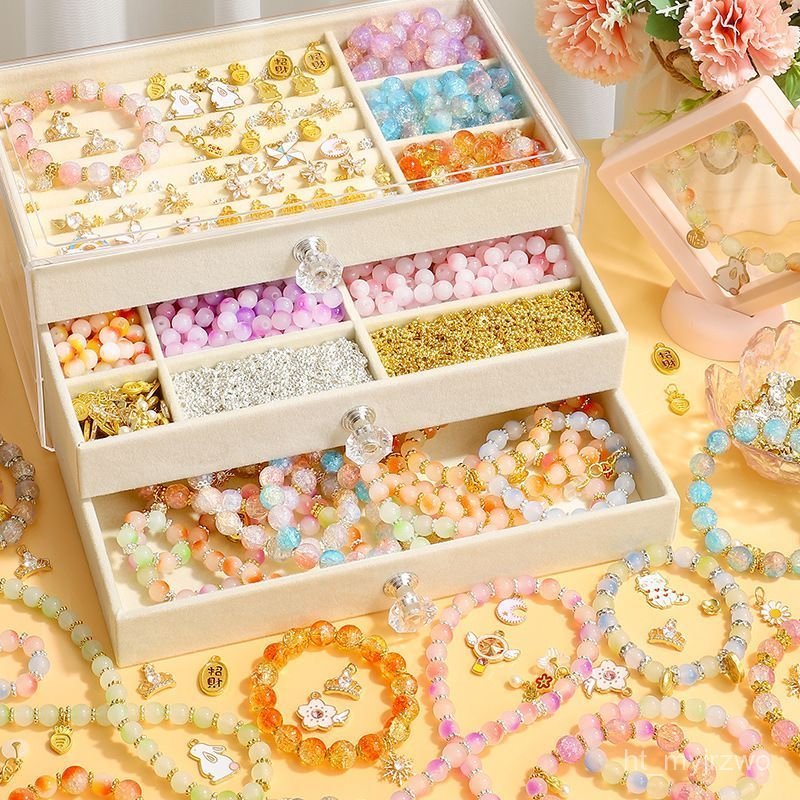 แกล้งทําเป็นของเล่นประดับด้วยลูกปัดสําหรับเด็ก612Age bracelets3Birthday4Girls9Gifts สําหรับเจ้าหญิงน