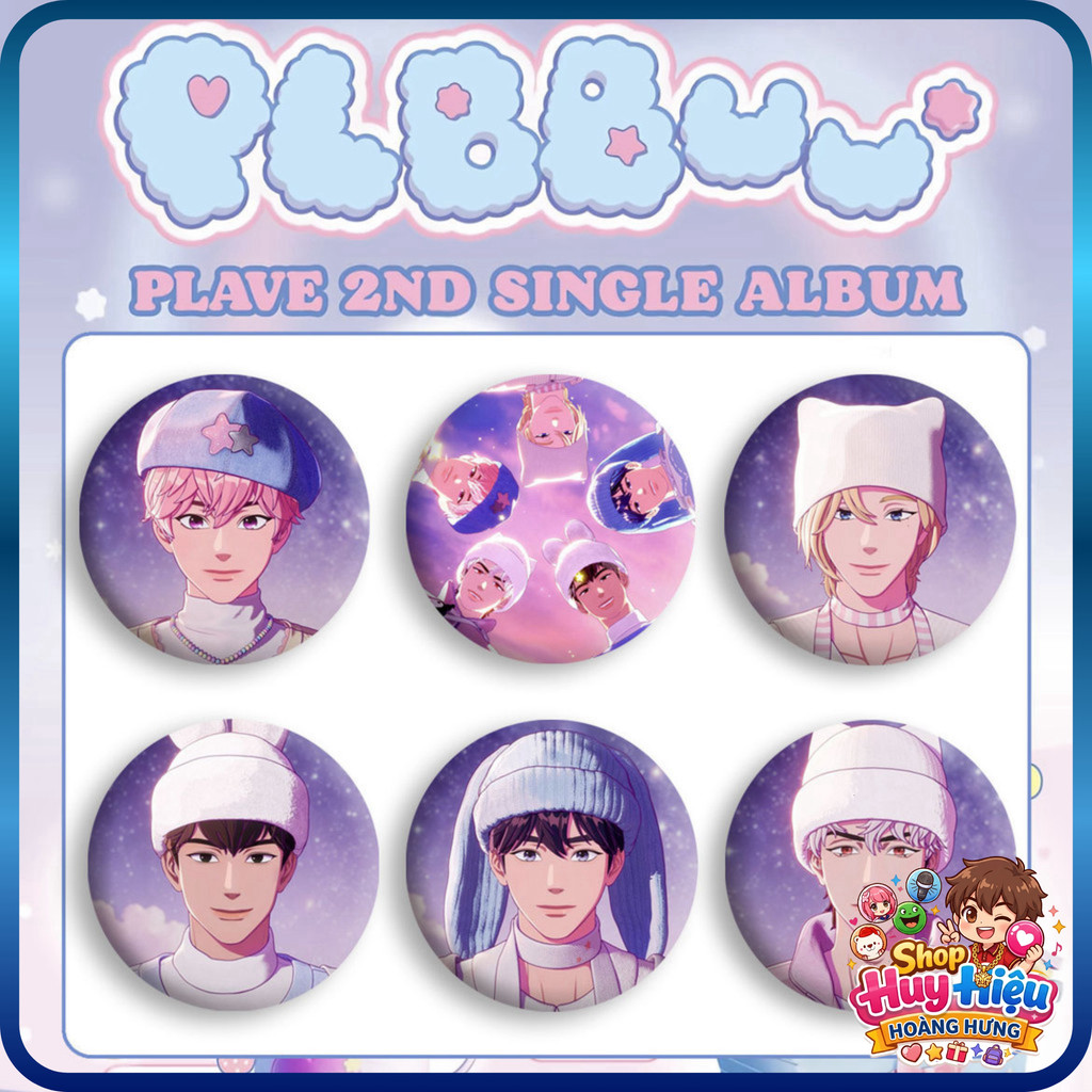 [จัดส่งรวดเร็ว] เข็มกลัดป้าย KPOP PLAVE PLBBUU สําหรับตัดเสื้อเทรนด์สุดฮอต