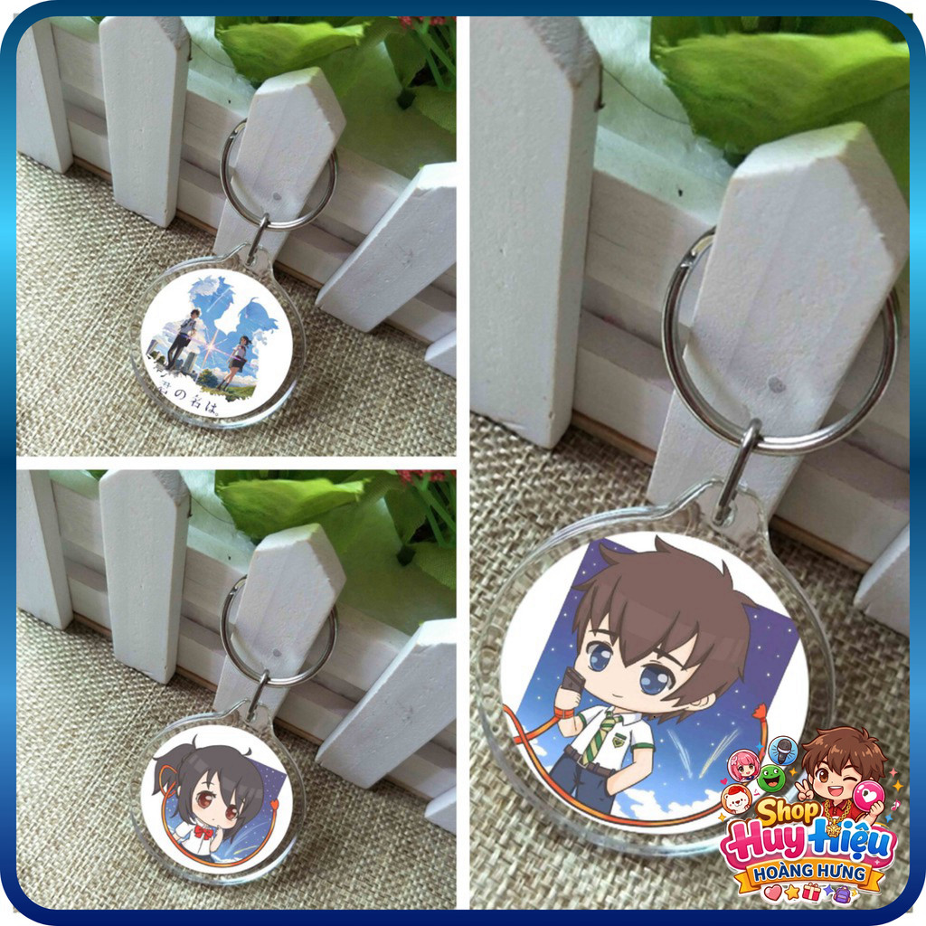 [จัดส่งรวดเร็ว] พวงกุญแจอนิเมะ Chibi KIMI NO NAWA สะดวกทุกเวลา (โปรดและของสะสม > ของที่ระลึก > ตะขอค