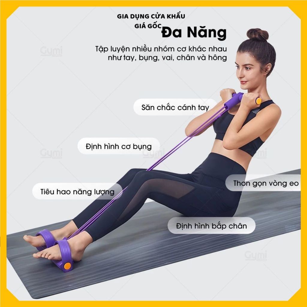 6-TUBE RESISTANCE Elastic Band - เครื่องมือออกกําลังกายหน้าท้องที่สะดวก