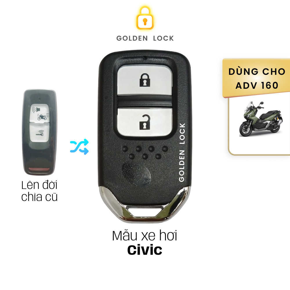 รีโมท Honda ADV 160 (K1ZU1) มาพร้อมพวงกุญแจ พวงกุญแจ คําปรึกษาการติดตั้ง (รุ่น Civic) V