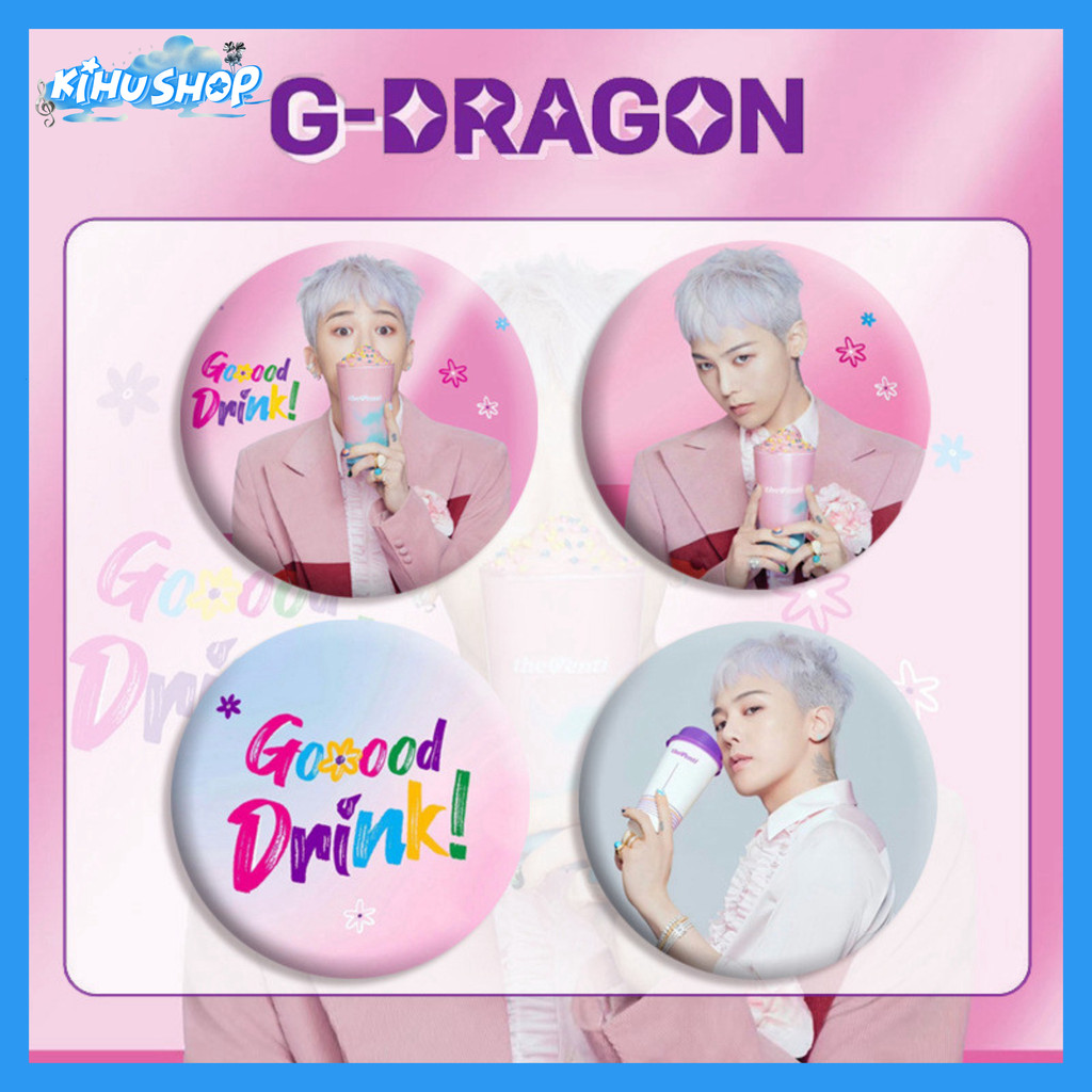 [KIHUSHOP] เข็มกลัด G-Dragon สไตล์เกาหลี อุปกรณ์เสริมที่โดดเด่นสําหรับแจ็คเก็ตและกระเป๋า