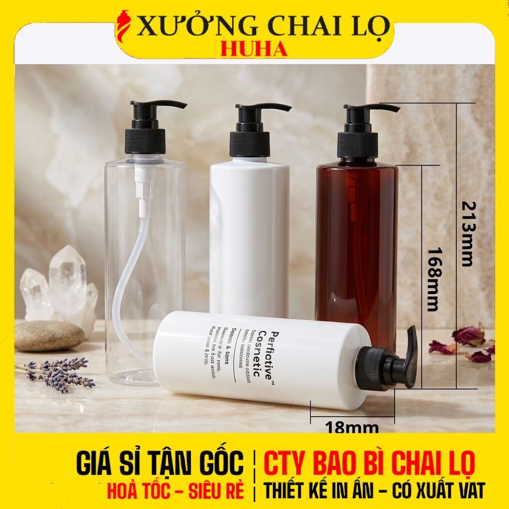 [COMBO of 5 ชิ้น] ขวดพลาสติก PET พร้อม Press Spout 500ml 1 ลิตร | ขวดสําหรับใส่แชมพูเจลอาบน้ําเครื่อ
