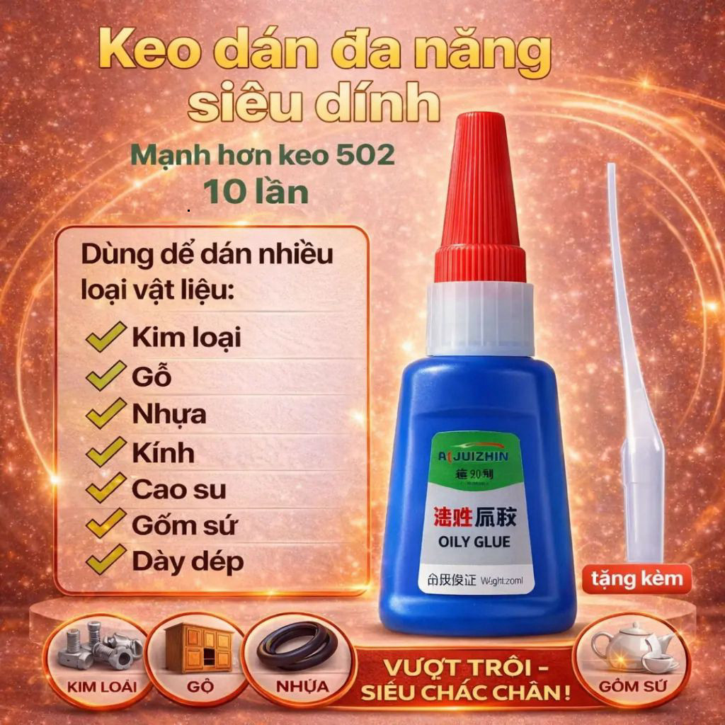 Combo 5 ขวด OILY GLUE Super GLUE - Dan GLUE อเนกประสงค์ สําหรับ All Materials babylove..store