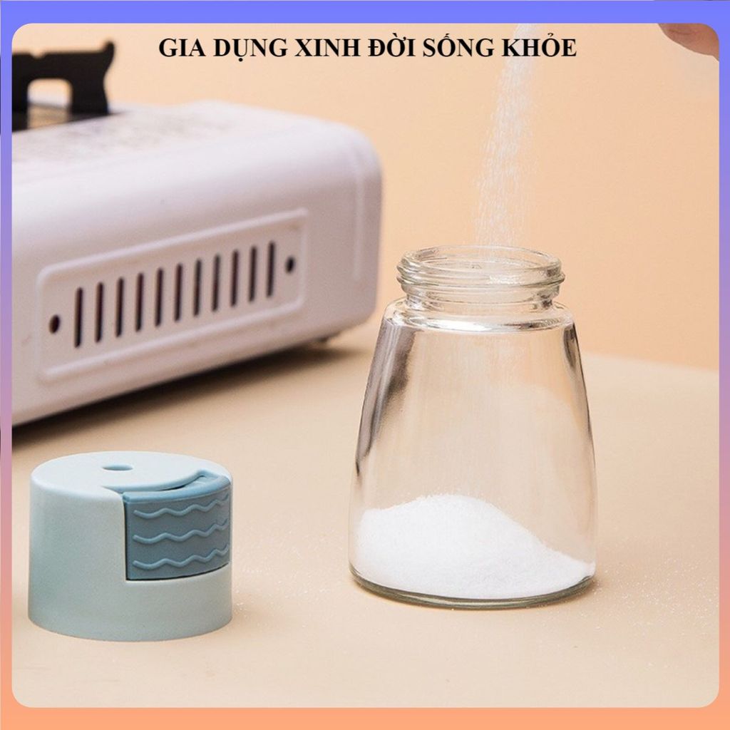 (4 JARS) KITCHEN SPICE JARS, 180ML GLASS SPICE JARS, EFFECTIVE MOISTURE PROOF ดีไซน์สวยหรูหรา