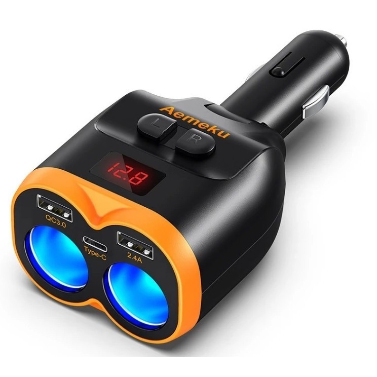 AutoX Stealth Car Fast Charger ความจุสูงสุด 100W Submersible Design 100W