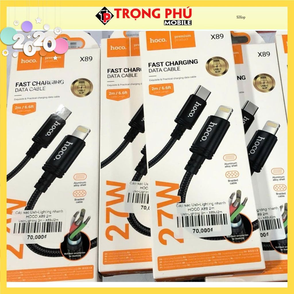 HOCO X89 Fast TypeC-Lighting สายชาร์จ 2m - Shop