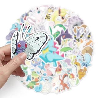 100 ชิ้นตลก Pokemon Pikachu สติกเกอร์กันน้ํา DIY สําหรับโทรศัพท์แล็ปท็อปรถสติกเกอร์ Creative Home Decal