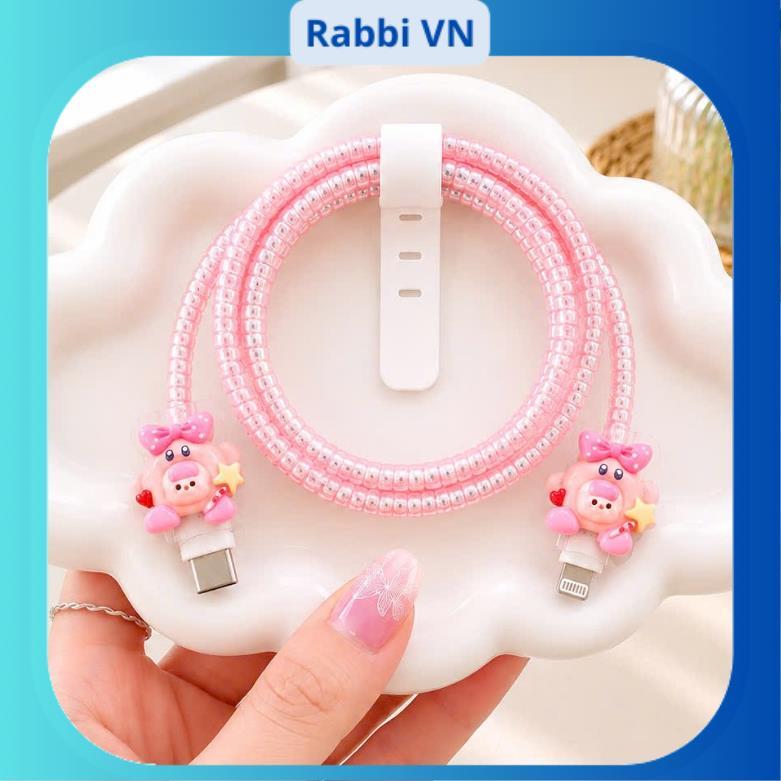 [การป้องกันสายชาร์จ 99 รุ่น] อุปกรณ์ป้องกันสายชาร์จสําหรับ Iphone Series 2 หัว Tyce C, RABBI premium