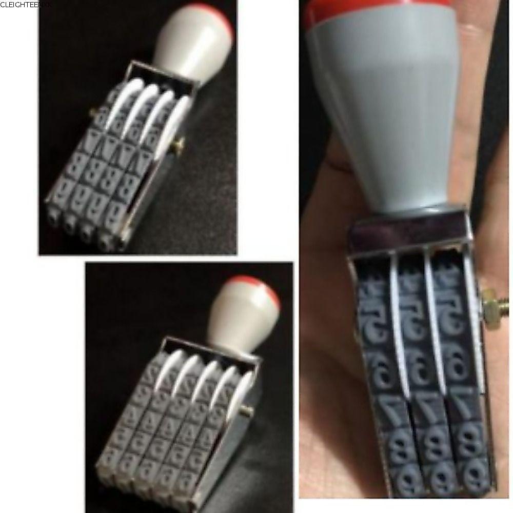 CLEIGHTEEN8H Number Stamp, ส่วนบุคคล 3 ,4 หรือ 5 หลัก Number Roller Stamps, Number Symbol Rolling Ch