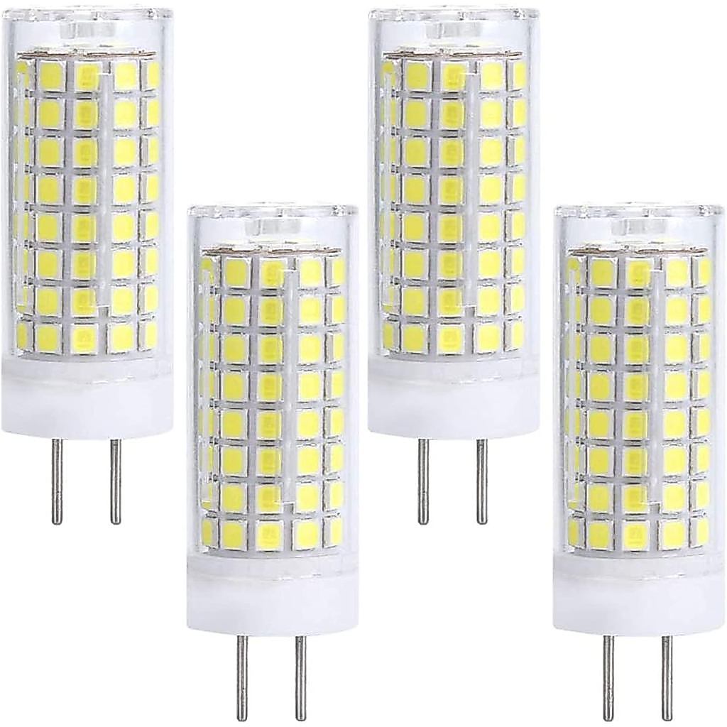 Lxcom แสง GY6.35 หลอดไฟ LED 10W หลอดไฟข้าวโพดหรี่แสงได้ (4 แพ็ค) - 2835 SMD 102 LEDs 90W Equal Dayli