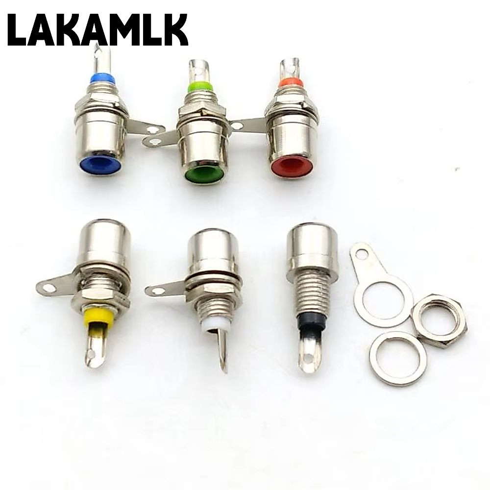 LAKAMLK 15 ชิ้น RCA Jack Chassis Mount Connector, ทนทานหญิง RCA แผง Mount Connector, ชุบนิกเกิลเดี่ย