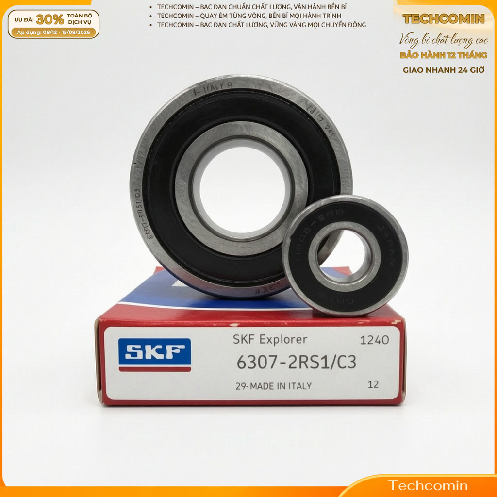 แบริ่ง 6300, 6301, 6302, 6303, 6304, 6305 2Z/C3, 2RS1/C3 NSX SKF - ของแท้จากญี่ปุ่น