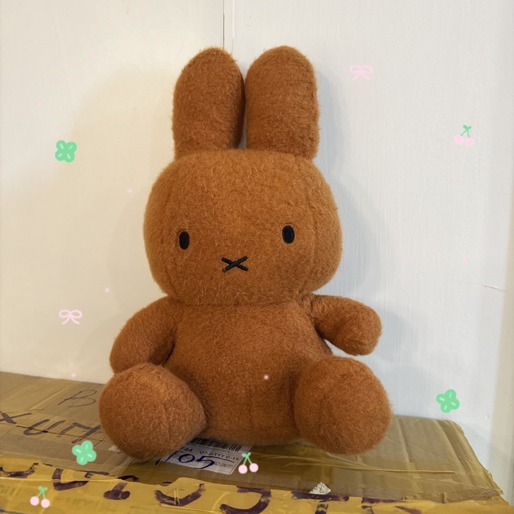 Miffy Official Plush Doll : Creamy Miffy Brown 10" กระต่ายแท้