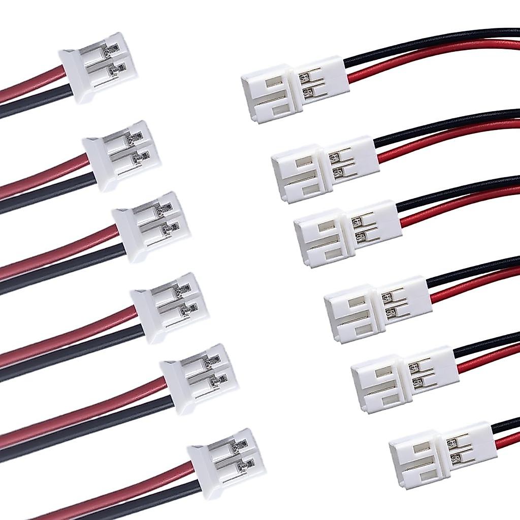 12pcs อัพเกรด JST-PH 2.0 ชายและหญิงสายเชื่อมต่อสําหรับแบตเตอรี่ JJRC H36 H67 ใบมีดเหนี่ยวนํา E010 E0