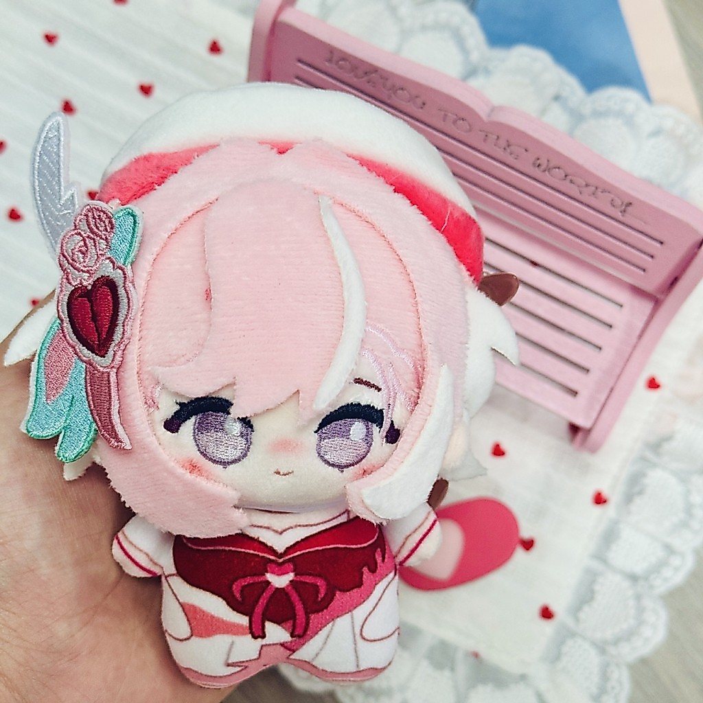 Honkai: Star Rail Elysia ตุ๊กตา 10 ซม.พิมพ์ตุ๊กตาผ้าฝ้ายเกมอุปกรณ์ต่อพ่วงตุ๊กตาน่ารัก