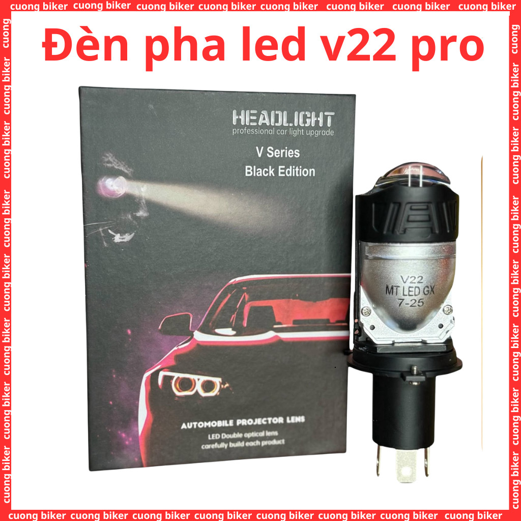 H4 v22 pro 2026 mini ball แบริ่งไฟ led ที่มีมาตรฐาน cos เฟส สามารถติดตั้ง wave dream vision สําหรับร
