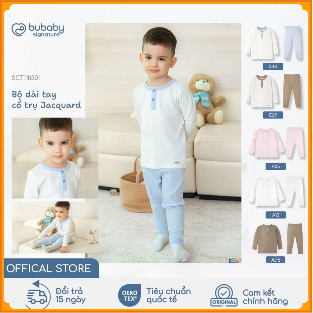 [BU Baby] (6M-5Y) ชุดเสื้อผ้าเด็กแขนยาวคอเต่า Jacquard สําหรับฤดูใบไม้ร่วงและฤดูหนาว อบอุ่นสําหรับเด