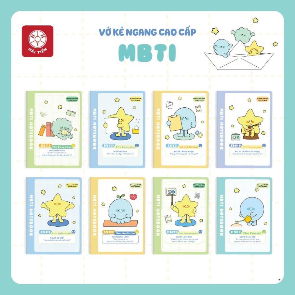 [COMBO OF 10 BOOKS] HAI TIEN สมุดบันทึกแนวนอน B5 - MBTI - กระดาษขาวธรรมชาติ - ขนาด 60g/m2 (80/120/20