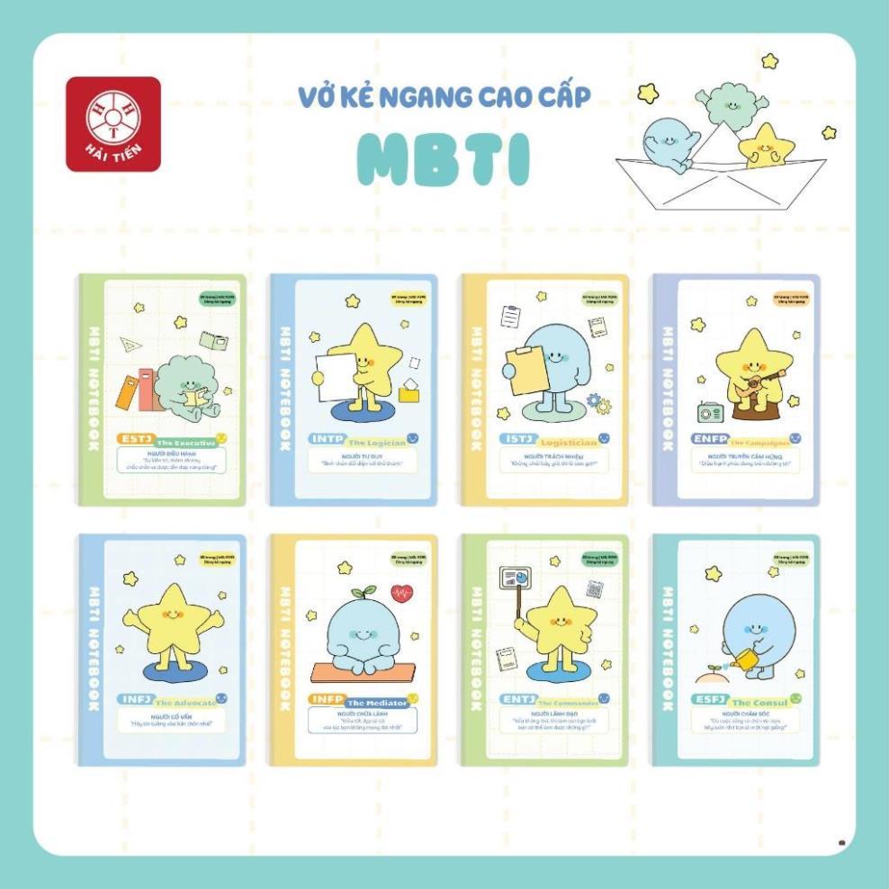 [COMBO OF 10 BOOKS] HAI TIEN สมุดบันทึกแนวนอน B5 - MBTI - กระดาษขาวธรรมชาติ - ขนาด 60g/m2 (80/120/20
