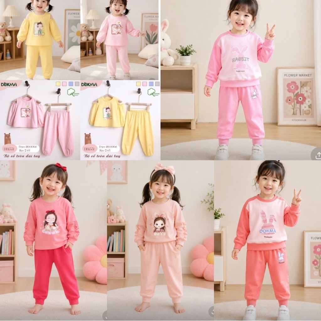 [DOKMA 2y-6y] ชุดแขนยาว Dokma สําหรับเด็ก 2y-6y