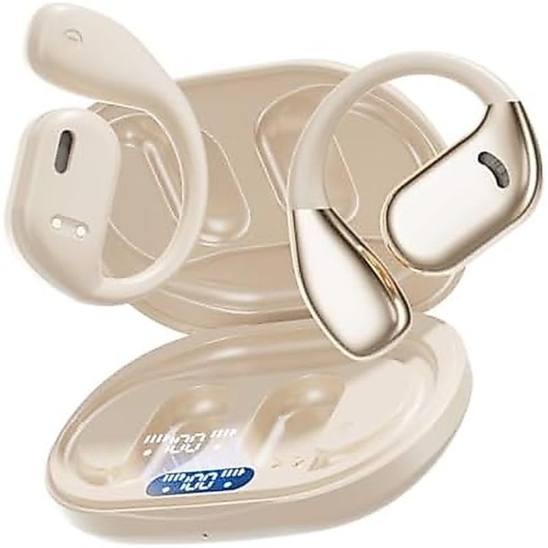 M75 Open Ear Earbuds,Open Ear Headphones True Wireless (ผิว)