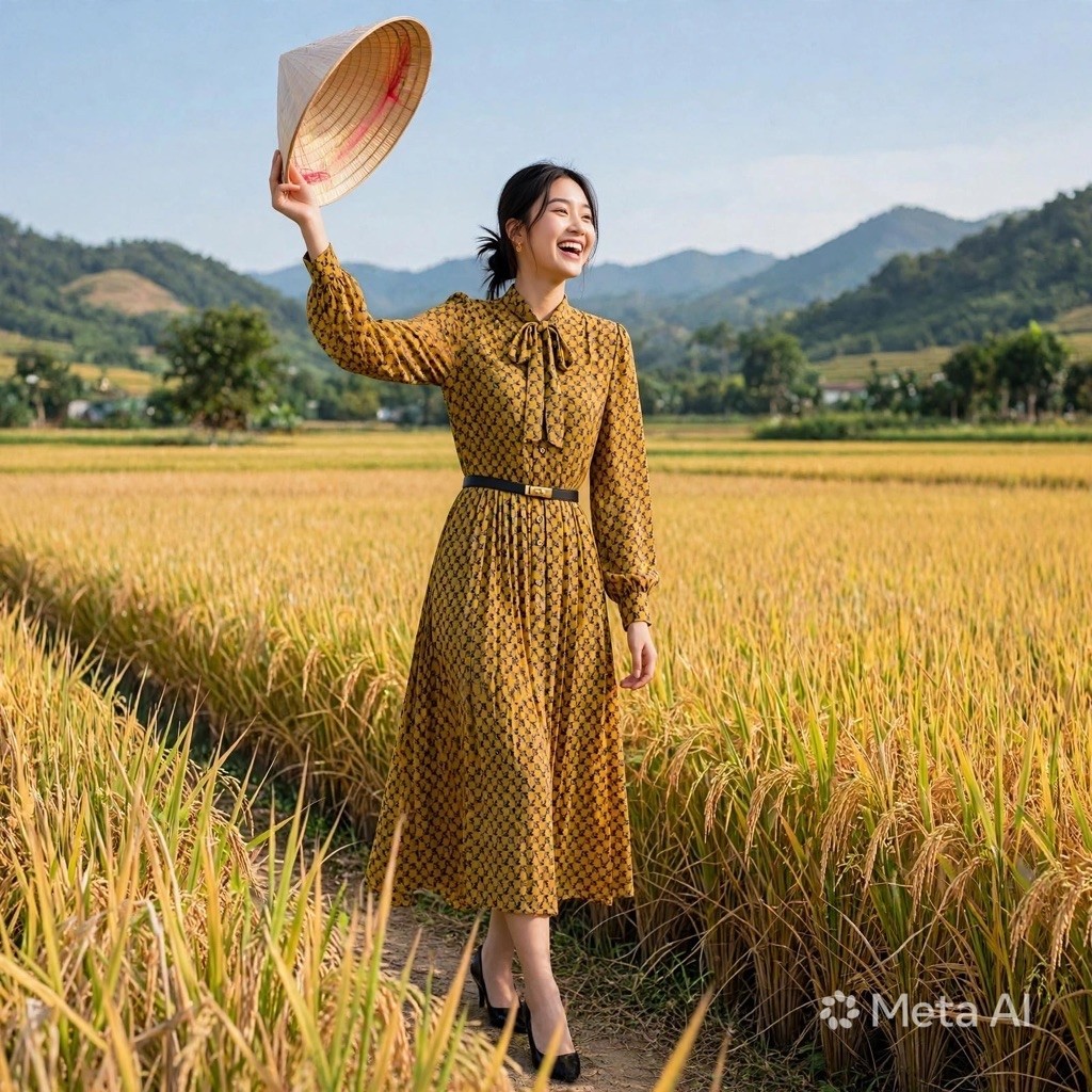 Cocomilan - เดรสวินเทจคอปกผูกโบว์แขนยาว Size 9 Japanese Si 2hand