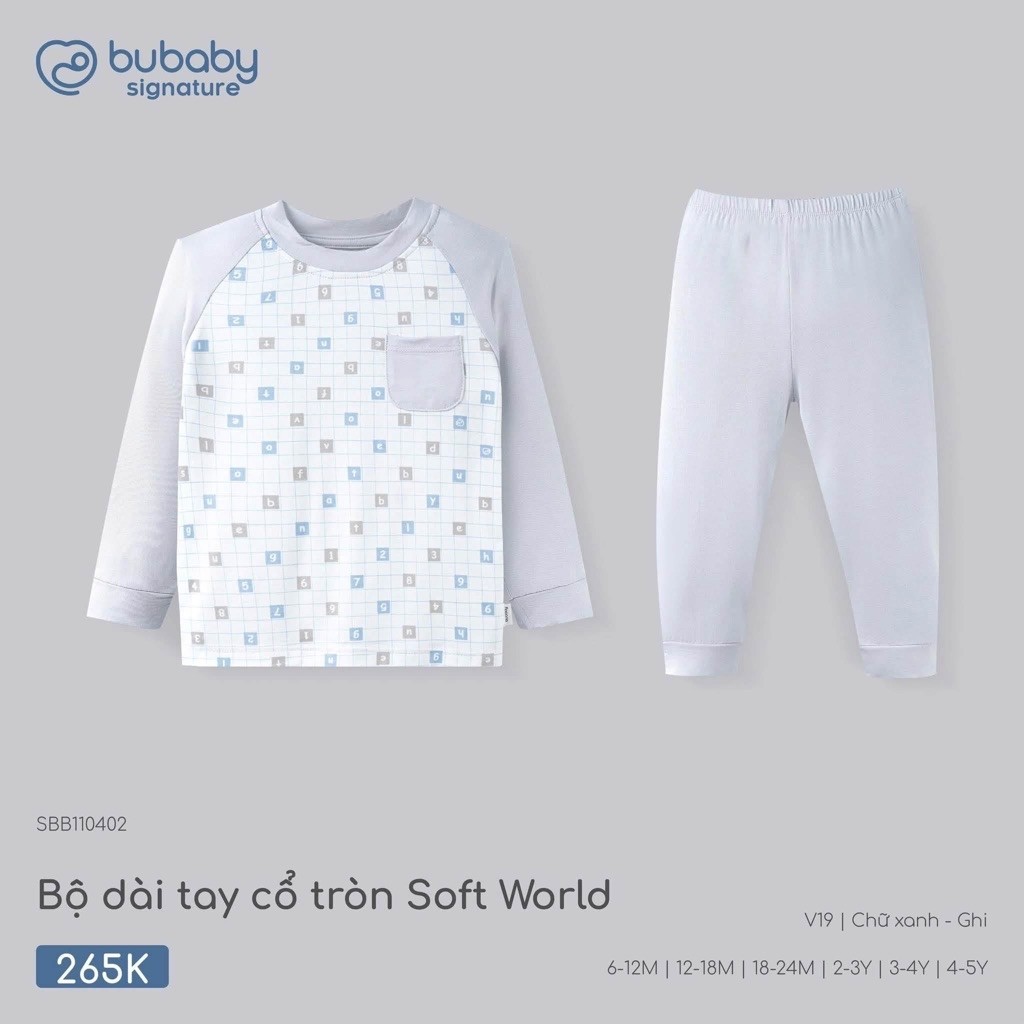 [BUBABY] ชุดคอปกแขนยาว BubAby นุ่มโลกสําหรับเด็กทารก