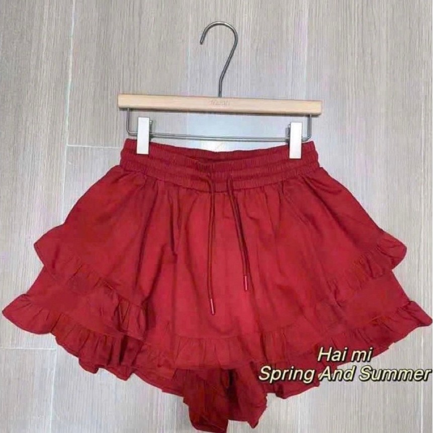 HAI MI Brand Khaki Skirt Pants Size L Newtag ผ้าสวย