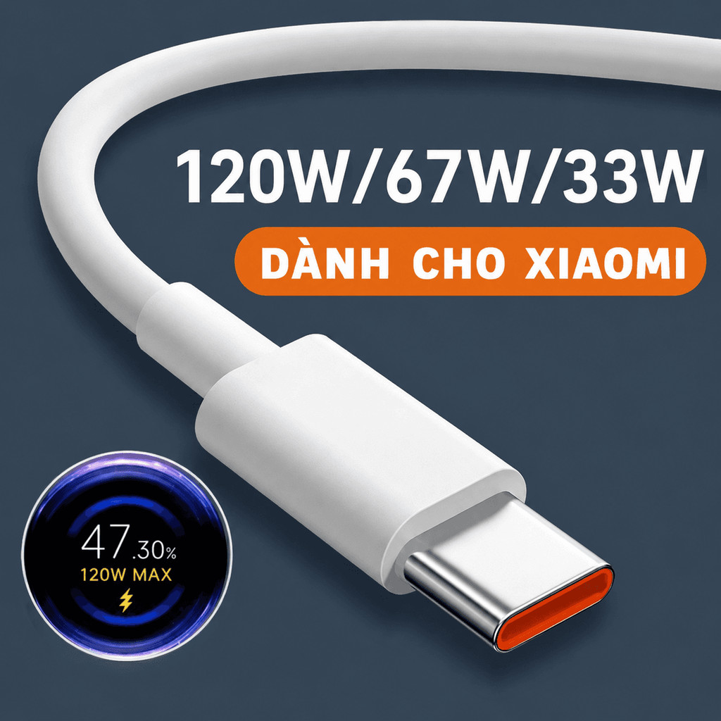 สายชาร์จเร็ว 33W 67W 120W Mi Turbo/ DISTRIBUTION, สายชาร์จ Type C การชาร์จเทอร์โบสําหรับโทรศัพท์ Xia