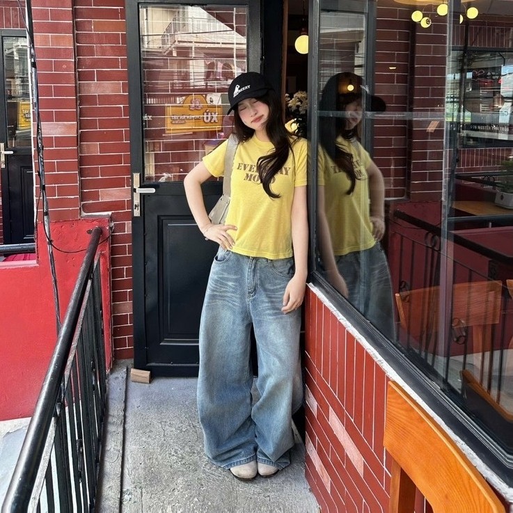 Wash Bacsic Curved Jeans 98cm (4051)