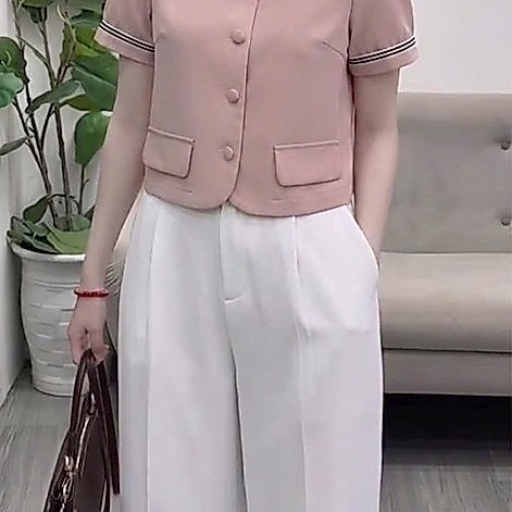 เสื้อเชิ้ตแขนเสื้อ เสื้อเชิ้ตออฟฟิศเมืองเก่า เสื้อเชิ้ตออฟฟิศ 4 สี LD02F