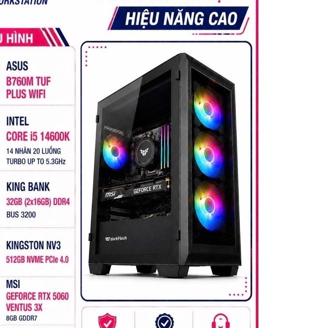 CTTech Assembly PC Kit เบอร์ 4 I5 / B760 TUF / 512GB / MSI RTX 5060 VENTUS 3X ใหม่ | 36เดือน